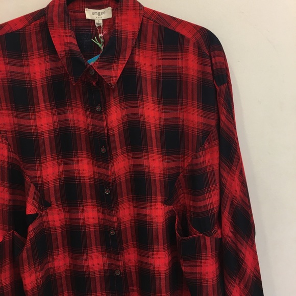 UMGEE black & red button up shirt - Picture 6 of 7